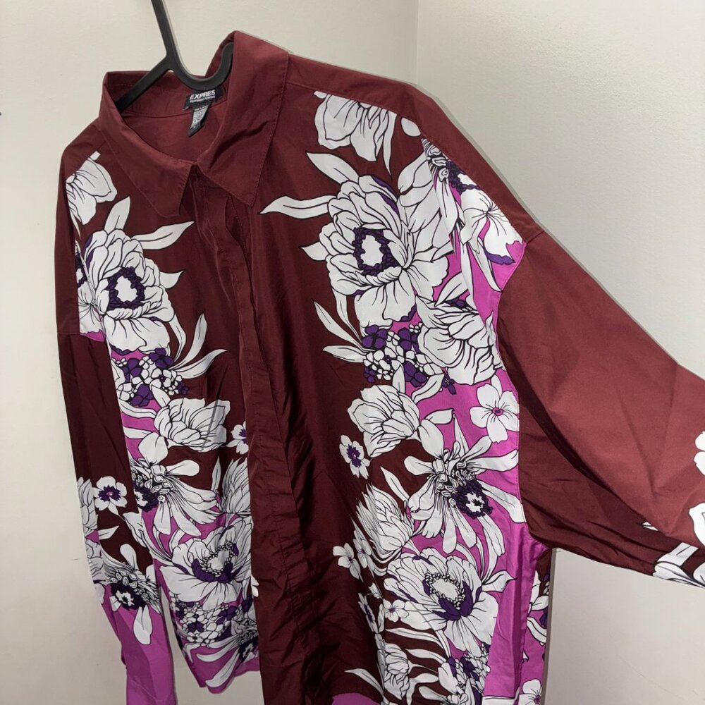 Floral Button Down - Express - Picture 2 of 3